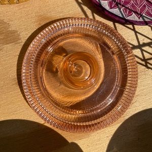 Pink Depression Taper Holder